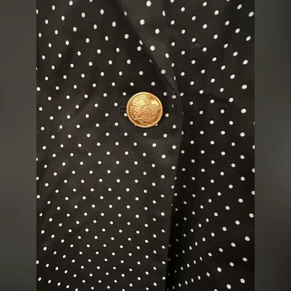 Lane Bryant Black and White Polka Dot Blazer EUC - Picture 4 of 7